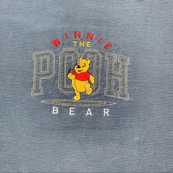 Vintage Too Cute! Blue Winne the Pooh Disney Shirt - Picture 3 of 4